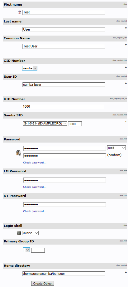 Samba Account