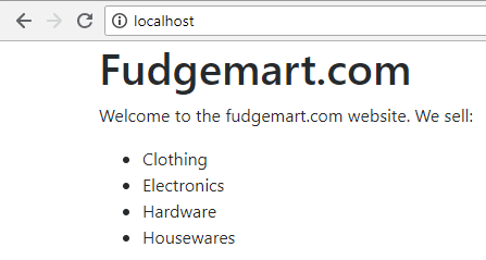 Lab F 2 Tier Fudgemart Website Screenshot